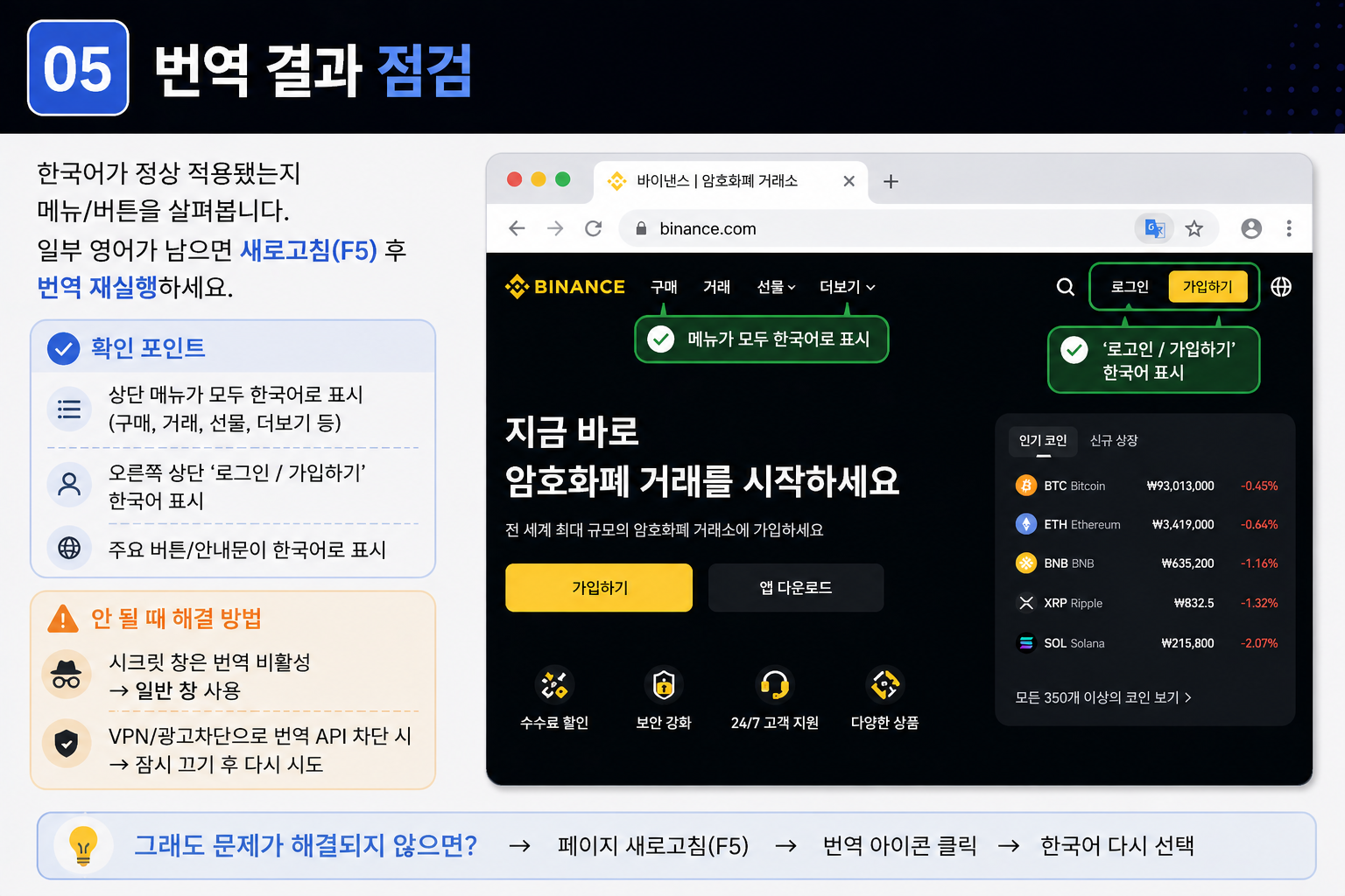 STEP 05 · 번역 결과 확인